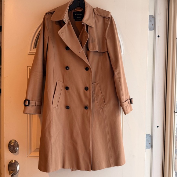 Massimo Dutti Beige Trench Coat No Belt - Picture 3 of 7